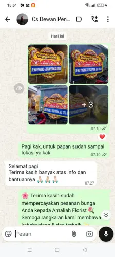 Testimonial Papan Bunga Pernikahan legokhuni
