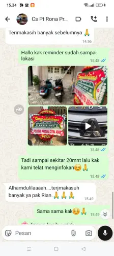 Testimonial Papan Bunga legokhuni